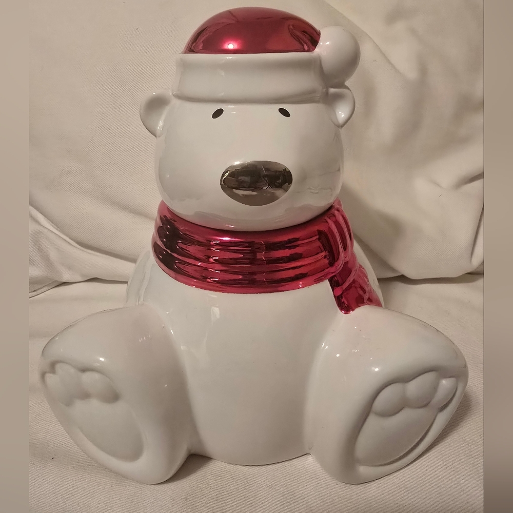 Harry Slatkin and Co  2009 Cinnamon Stick Polar Bear Candle RARE